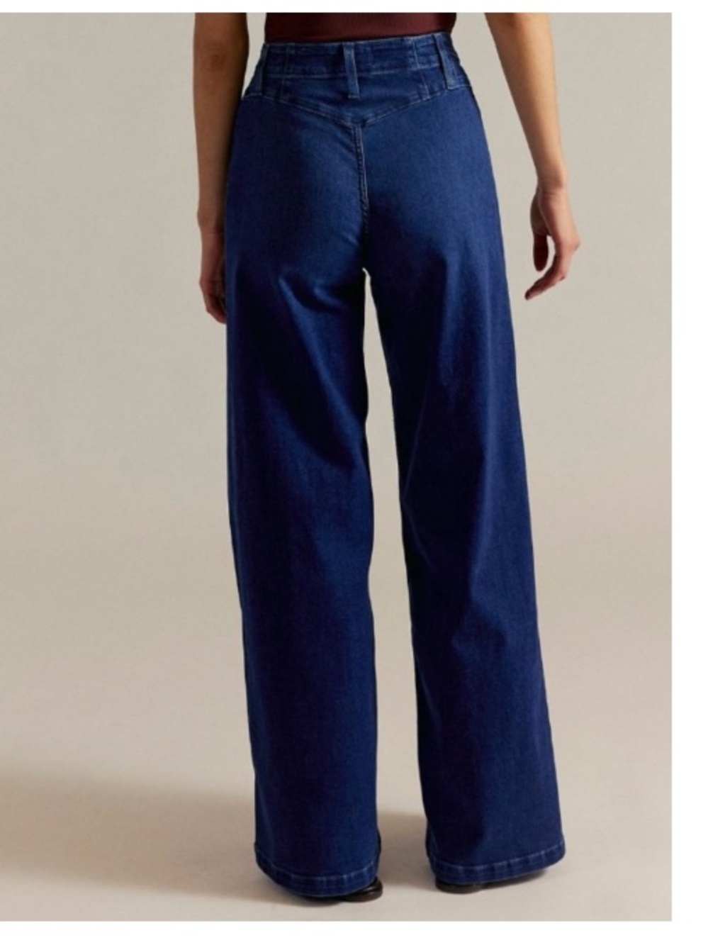 Free People We The Free Libre High Rise Flared Wide Leg Jeans Dark Denim 24 - Picture 2 of 11